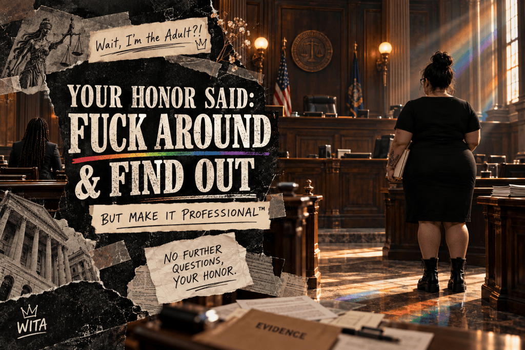 Your Honor Said: Fuck Around and Find Out, But Make It Professional™